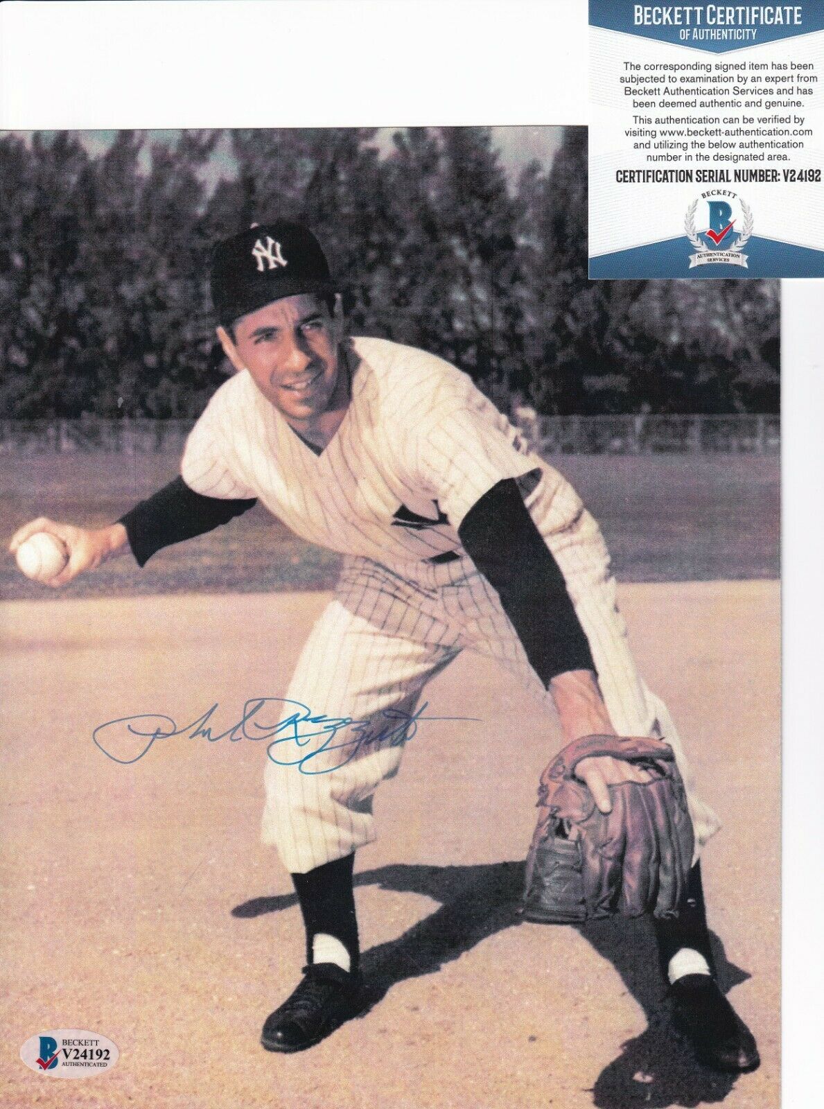 PHIL RIZZUTO signed (NEW YORK YANKEES) autographed 8X10 photo BECKETT