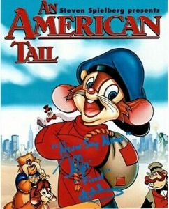 PHILLIP GLASSER AUTOGRAPHED SIGNED AN AMERICAN TAIL FIEVEL PHOTO GREAT CONTENT COLLECTIBLE MEMORABILIA
