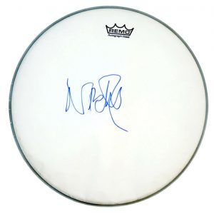 PINK FLOYD NICK MASON SIGNED DRUMHEAD EXACT VIDEO PROOF AFTAL COLLECTIBLE MEMORABILIA