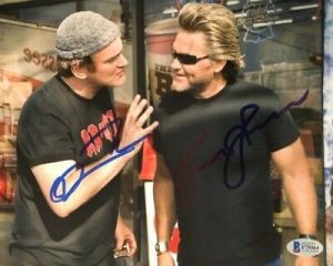 QUENTIN TARANTINO KURT RUSSELL SIGNED AUTOGRAPHED 8X10 PHOTO GRINDHOUSE COLLECTIBLE MEMORABILIA