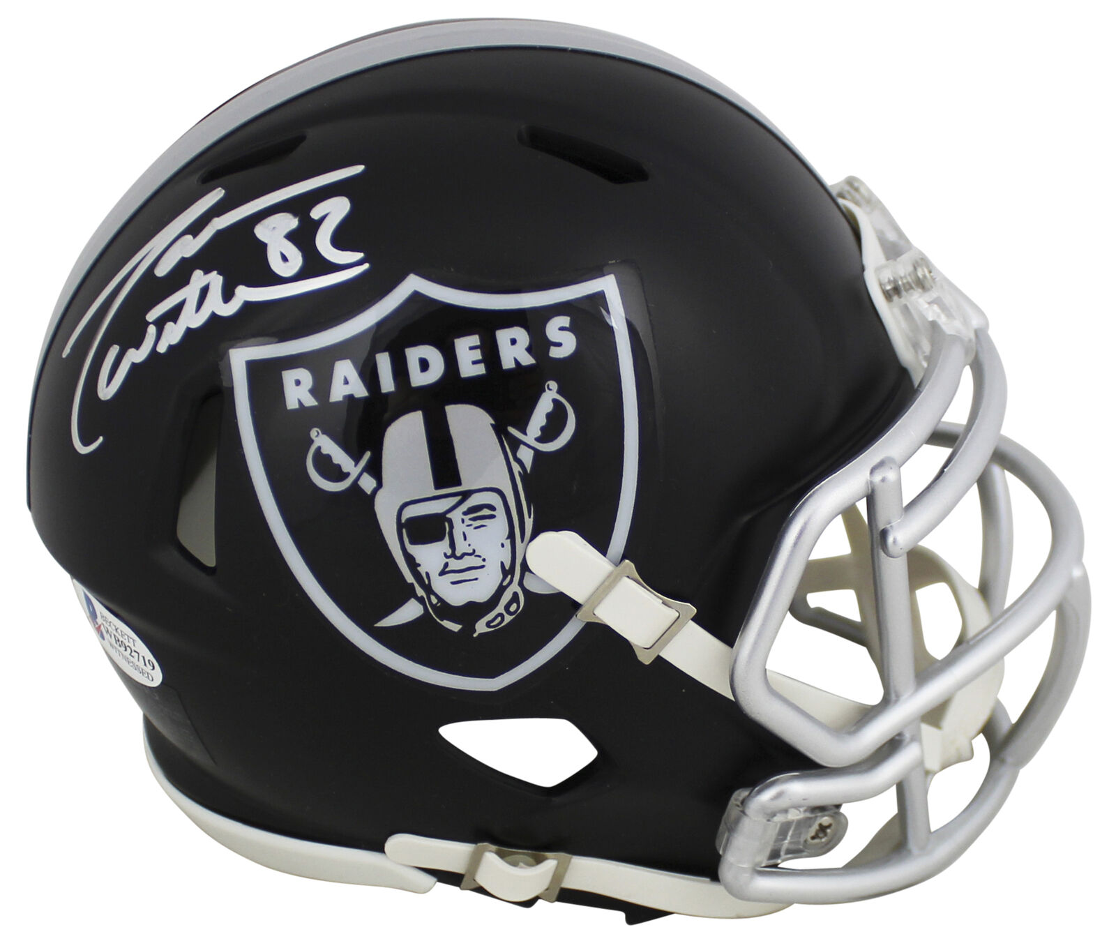 Howie Long Oakland Raiders Signed Autographed Football Visor w/Helmet –