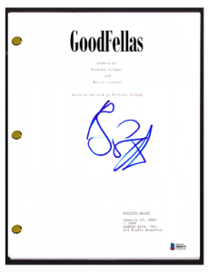 RAY LIOTTA SIGNED AUTOGRAPHED GOODFELLAS MOVIE SCRIPT HENRY HILL BECKETT BAS COA COLLECTIBLE MEMORABILIA