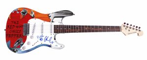 RED HOT CHILI PEPPERS AUTOGRAPHED ALBUM PHOTO POSTER GUITAR ACOA COLLECTIBLE MEMORABILIA