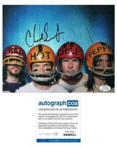 RED HOT CHILI PEPPERS CHAD SMITH AUTOGRAPH 8×10 PHOTO DRUMMER FOOTBALL ACOA COLLECTIBLE MEMORABILIA