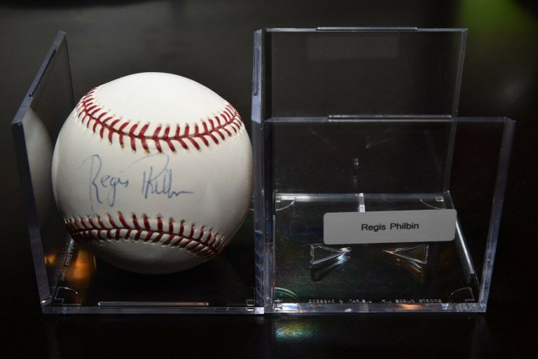 REGIS PHILBIN SIGNED AUTOGRAPHED RAWLINGS BASEBALL COLLECTIBLE MEMORABILIA