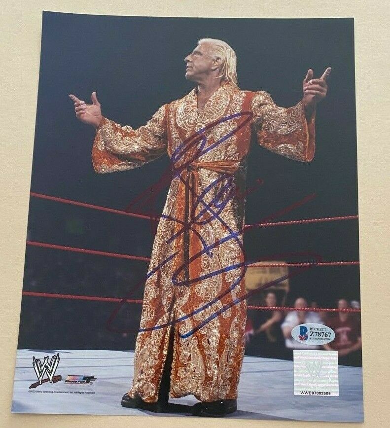 Ric Flair signed autographed 8x10 Official Photo WWE WWF Beckett COA