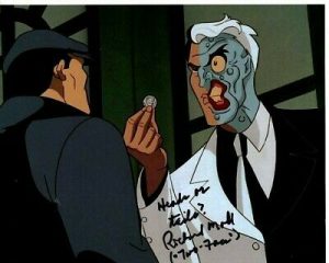 RICHARD MOLL SIGNED AUTOGRAPHED BATMAN TWO-FACE PHOTO GREAT CONTENT COLLECTIBLE MEMORABILIA