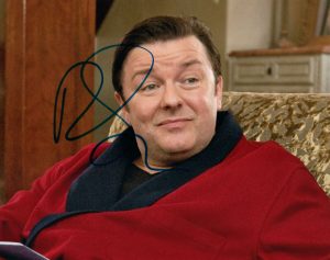 RICKY GERVAIS AUTOGRAPHED SIGNED 8×10 PHOTO THE OFFICE COLLECTIBLE MEMORABILIA