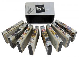 RINGO STARR THE BEATLES SIGNED THE BEATLES ANTHOLOGY VHS BOX SET BAS #A06759 COLLECTIBLE MEMORABILIA