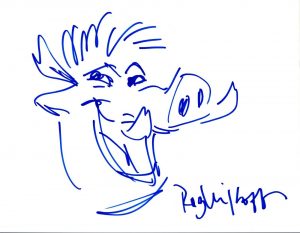 ROB MINKOFF SIGNED AUTOGRAPHED HAND DRAWN SKETCH THE LION KING DIRECTOR COA VD COLLECTIBLE MEMORABILIA