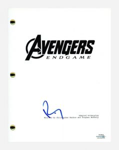 ROBERT DOWNEY JR SIGNED AUTOGRAPHED AVENGERS ENDGAME MOVIE SCRIPT ACOA COA COLLECTIBLE MEMORABILIA