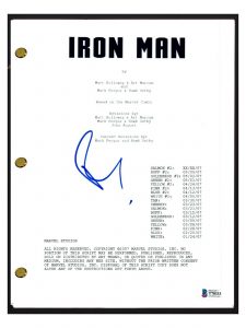 ROBERT DOWNEY JR SIGNED AUTOGRAPHED IRON MAN MOVIE SCRIPT BAS BECKETT COA COLLECTIBLE MEMORABILIA