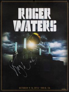ROGER WATERS PINK FLOYD SIGNED 18×24 2016 CONCERT POSTER LE #369/500 BAS #A57970 COLLECTIBLE MEMORABILIA