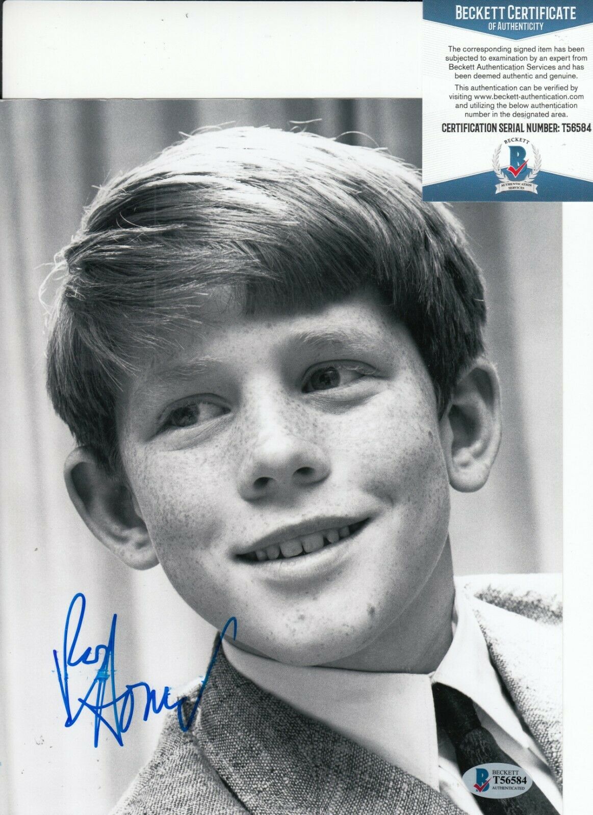 RON HOWARD signed (THE ANDY GRIFFITH SHOW) Opie Taylor 8X10 BECKETT BAS