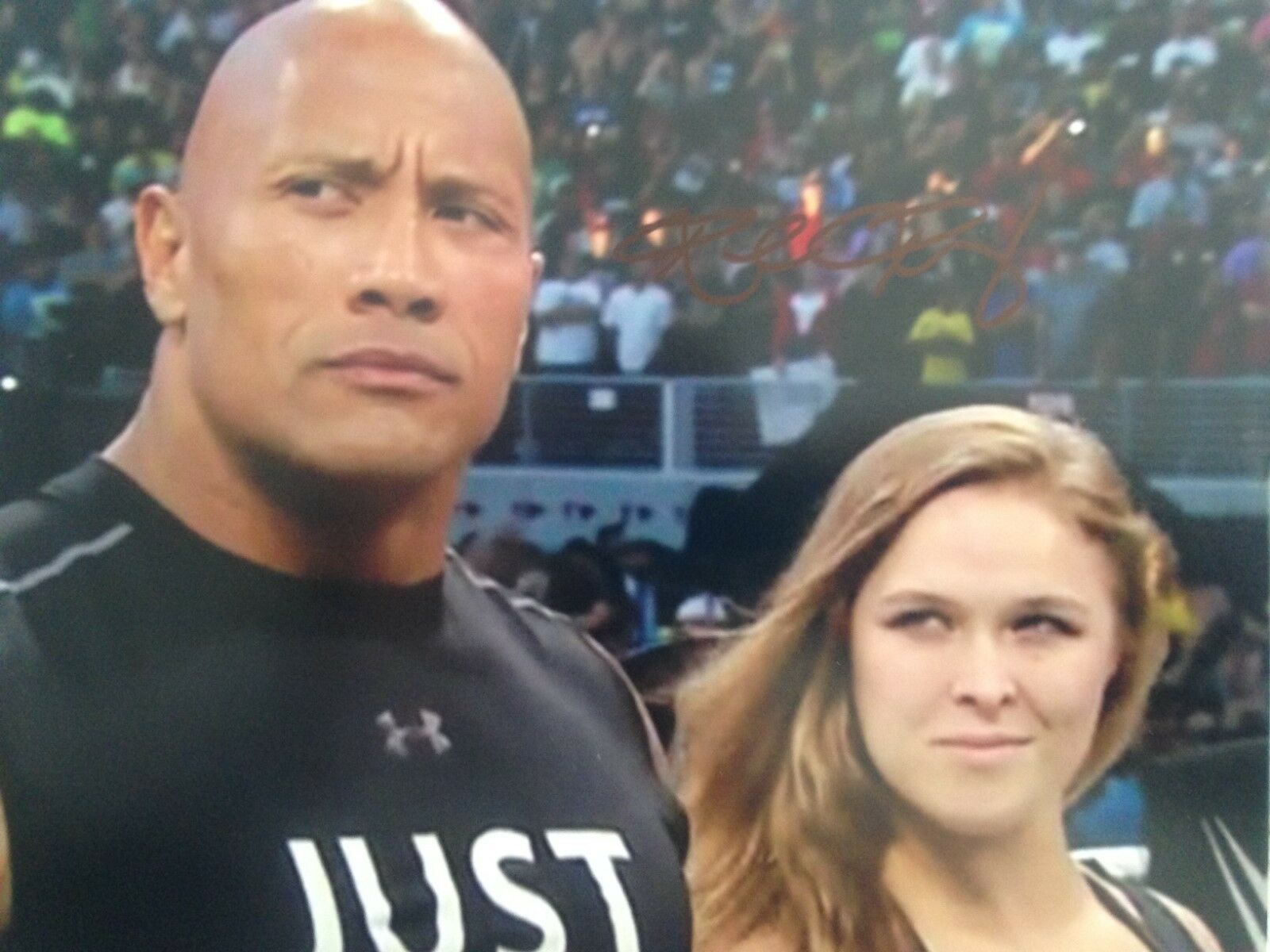Ronda Rousey signed autographed 8x10 Photo Rock Dwayne Johnson ...