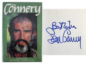 SEAN CONNERY AUTHENTIC SIGNED BIOGRAPHY 1ST EDITION HARD COVER BOOK PSA #V03812 COLLECTIBLE MEMORABILIA