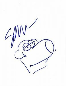 SETH MACFARLANE SIGNED AUTOGRAPHED FAMILY GUY BRIAN GRIFFIN SKETCH COLLECTIBLE MEMORABILIA