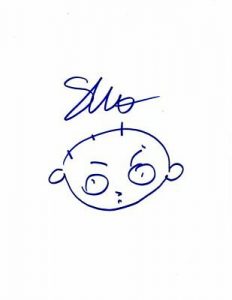 SETH MACFARLANE SIGNED AUTOGRAPHED FAMILY GUY STEWIE GRIFFIN SKETCH COLLECTIBLE MEMORABILIA