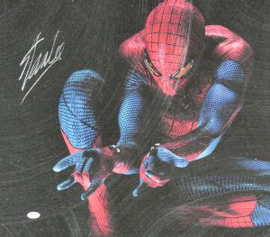 STAN LEE MARVEL AUTHENTIC SIGNED 20×24 SPIDER-MAN CANVAS PSA/DNA #W18580 COLLECTIBLE MEMORABILIA