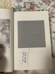STEPHEN KING SIGNED AUTOGRAPHED INSOMNIA BOOK BECKETT COA AUTHENTIC COLLECTIBLE MEMORABILIA