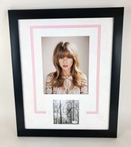 TAYLOR SWIFT AUTOGRAPHED SIGNED 16×20 FOLKLORE FRAMED PHOTO DISPLAY ACOA COLLECTIBLE MEMORABILIA