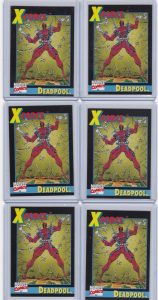 TEN (10) CARD LOT 1991 IMPEL X-FORCE DEADPOOL PROMO MARVEL TRADING CARDS ROOKIE COLLECTIBLE MEMORABILIA
