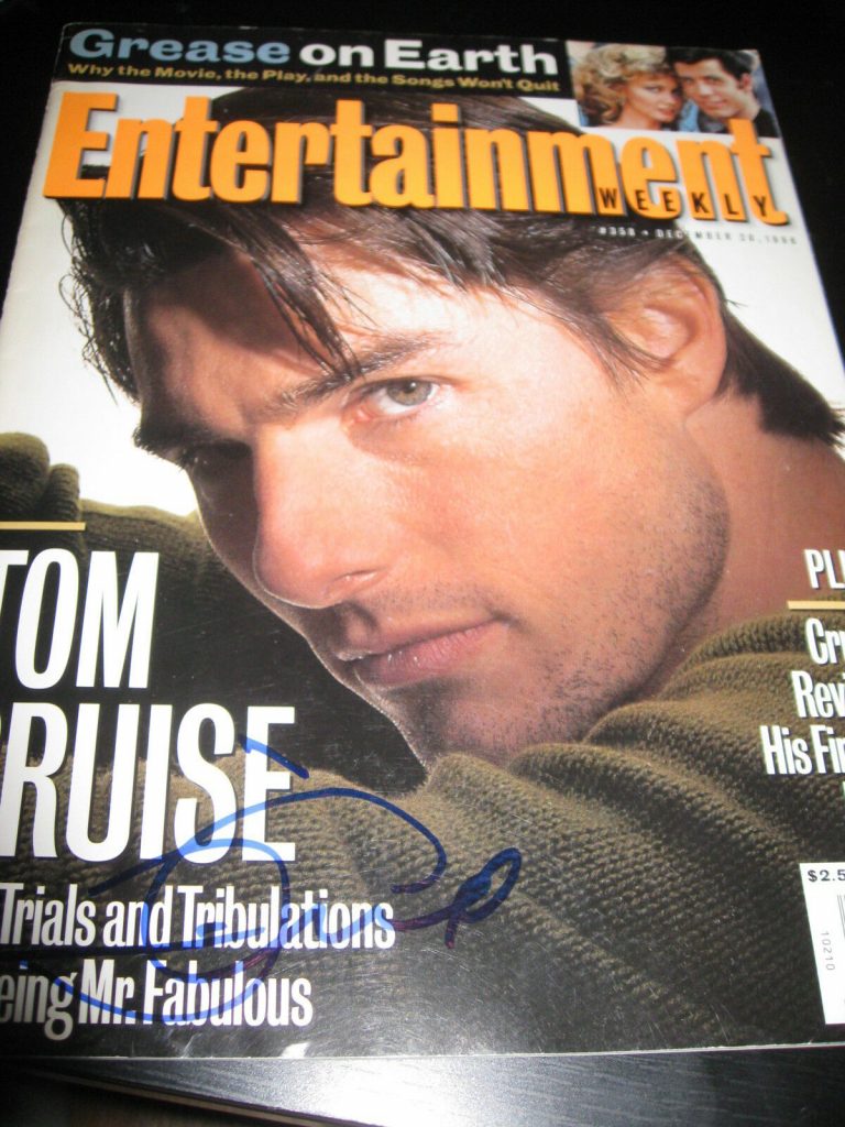 TOM CRUISE SIGNED ENTERTAINMENT WEEKLY MAG MISSION IMPOSSIBLE SEXY STUD RARE D COLLECTIBLE MEMORABILIA