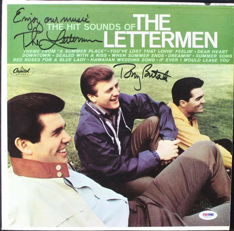 Tony Butala The Lettermen Signed Album Cover W/ Vinyl PSA/DNA #V16123 ...