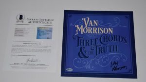 VAN MORRISON SIGNED AUTOGRAPH THREE CHORDS AND THE TRUTH LITHOGRAPH BECKETT COA COLLECTIBLE MEMORABILIA