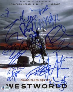 WESTWORLD (15) WRIGHT, ABRAMS, SARAFYAN AUTHENTIC SIGNED 8×10 PHOTO BAS #A70491 COLLECTIBLE MEMORABILIA