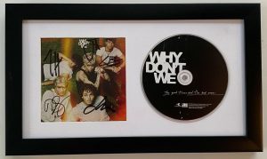 WHY DON’T WE SIGNED THE GOOD TIMES AND THE BAD ONES FRAMED CD COVER ALL 5 COA COLLECTIBLE MEMORABILIA
