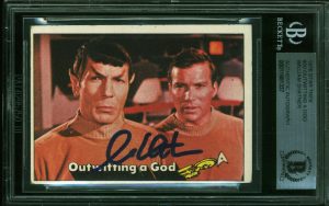 WILLIAM SHATNER SIGNED 1976 STAR TREK #20 OUTWITTING A GOD CARD BAS SLABBED 1 COLLECTIBLE MEMORABILIA