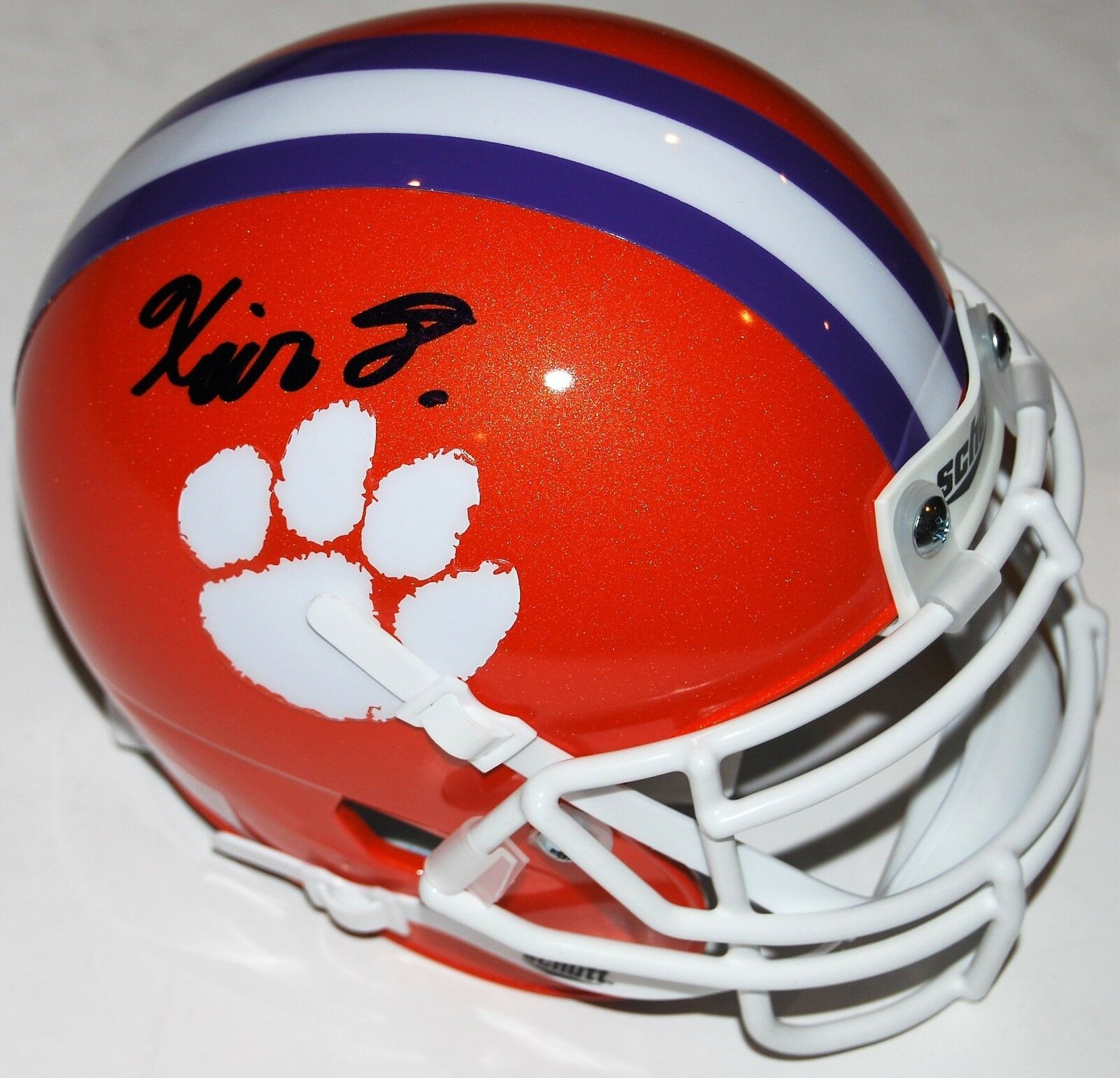 Xavier Thomas Signed (clemson Tigers) Mini Football Helmet *proof* W 