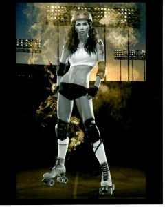 YVETTE NELSON SIGNED AUTOGRAPHED ROLLER DERBY PHOTO COLLECTIBLE MEMORABILIA