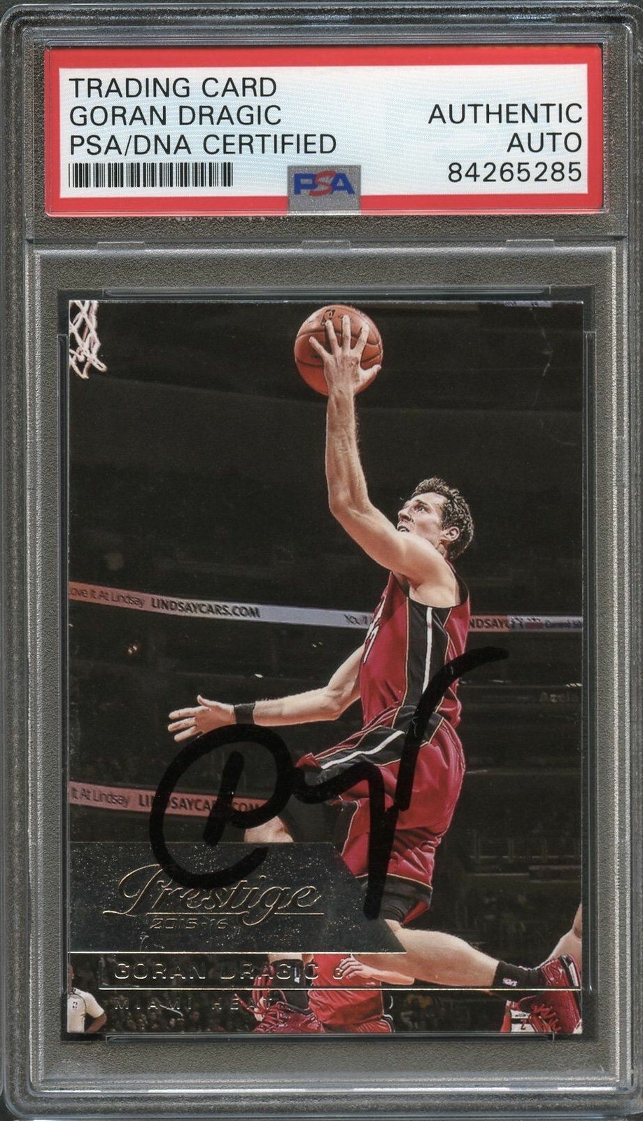 2015 Panini Prestige #80 Goran Dragic Signed Card AUTO PSA/DNA Slabbed Heat