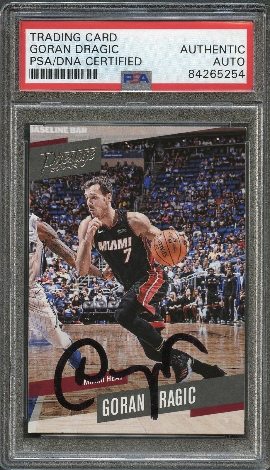 2017 Panini Prestige #42 Goran Dragic Signed Card AUTO PSA/DNA Slabbed Heat