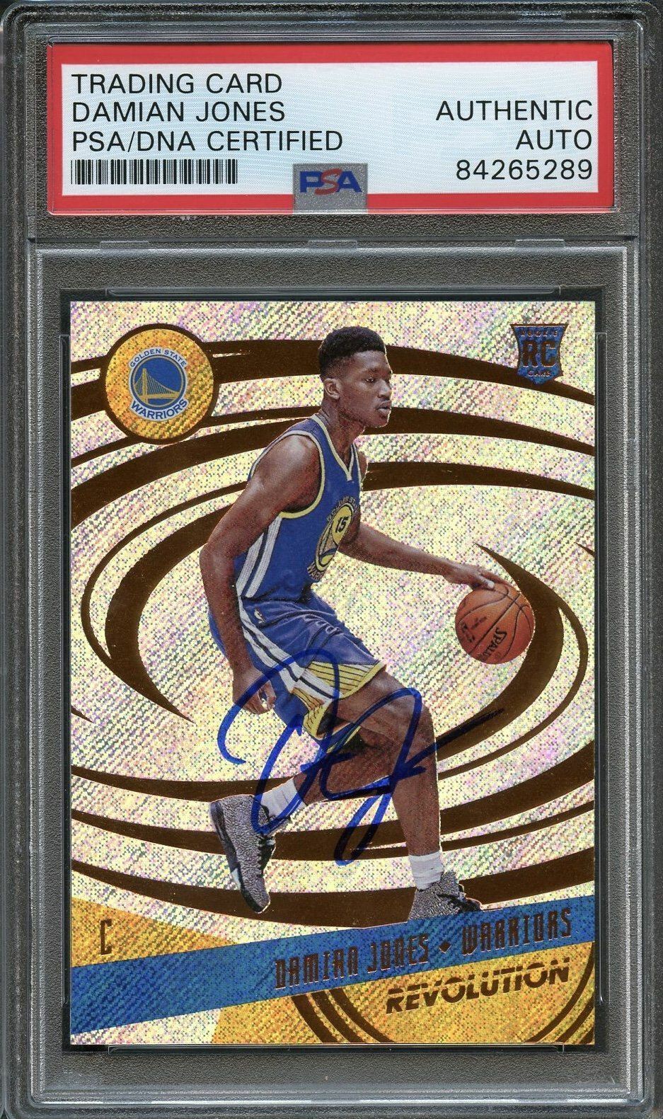 2016 Panini Revolution #121 Damian Jones Signed Card AUTO PSA/DNA Slabbed GSW RC