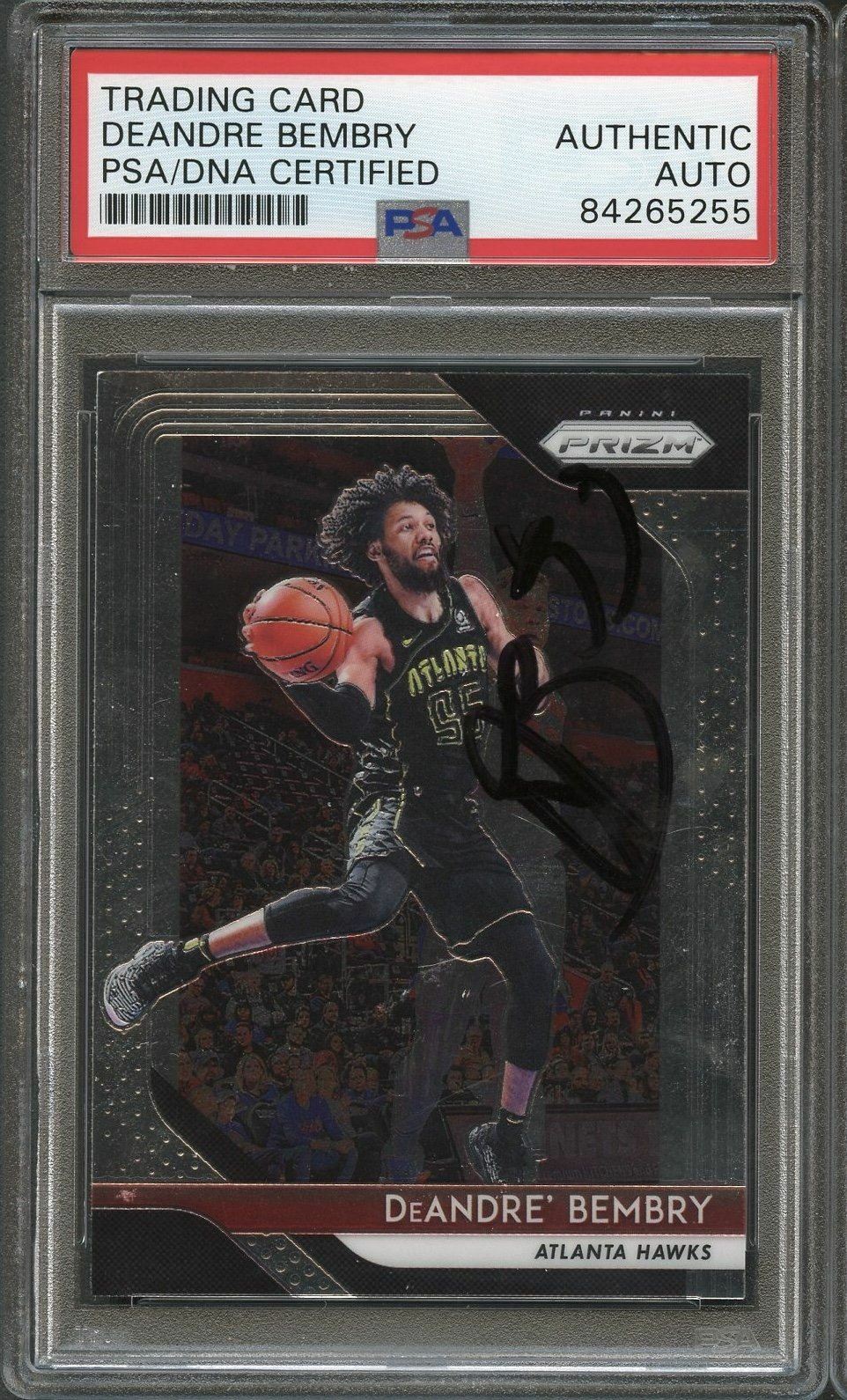 2018 Panini Prizm #28 Deandre Bembry Signed Card AUTO PSA Slabbed