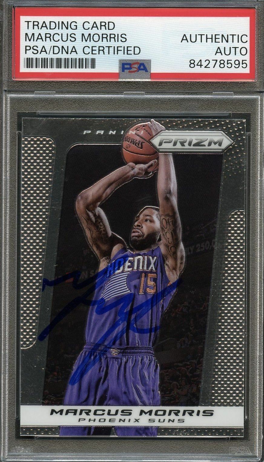 2013 Panini Prizm #61 Marcus Morris Signed Card AUTO PSA Slabbed Suns