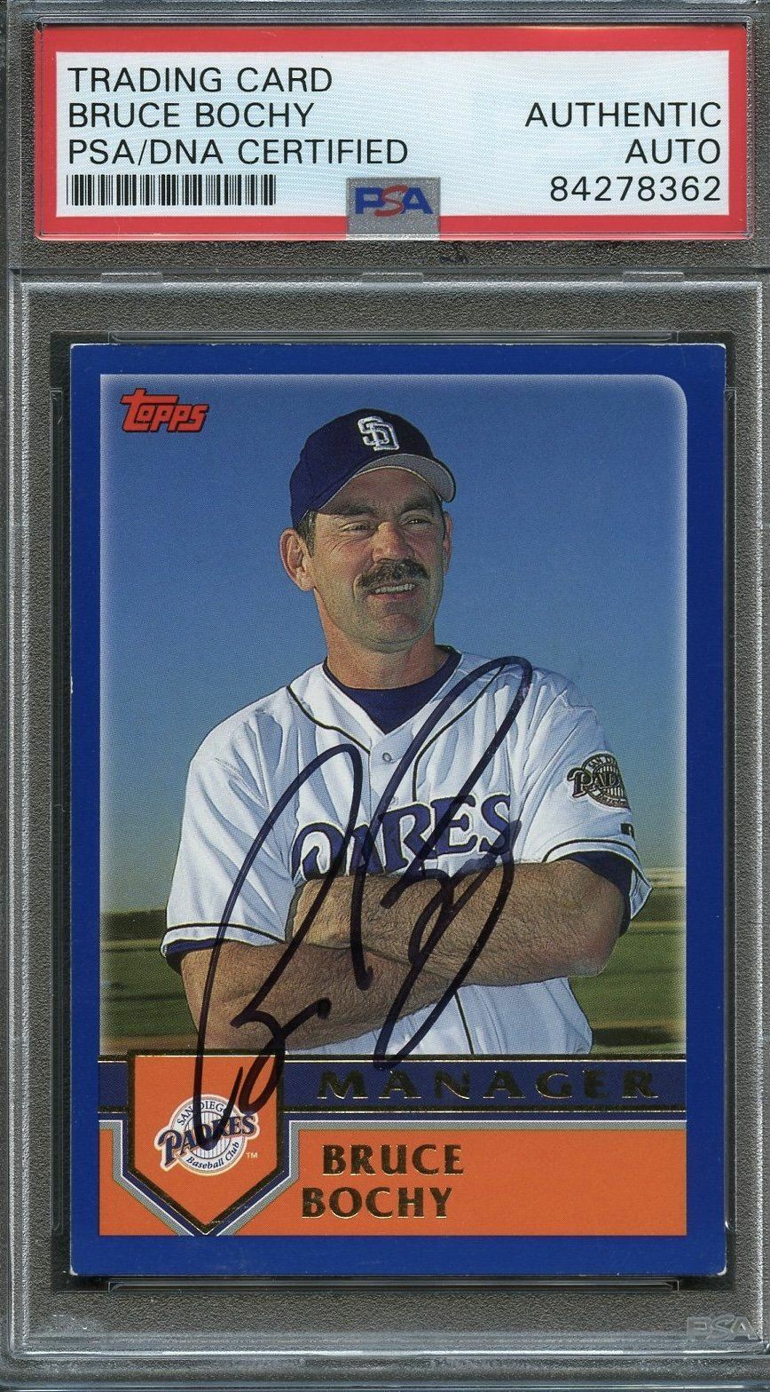 2002 Topps Score #285 Bruce Bochy Signed Card PSA Slabbed Auto Padres