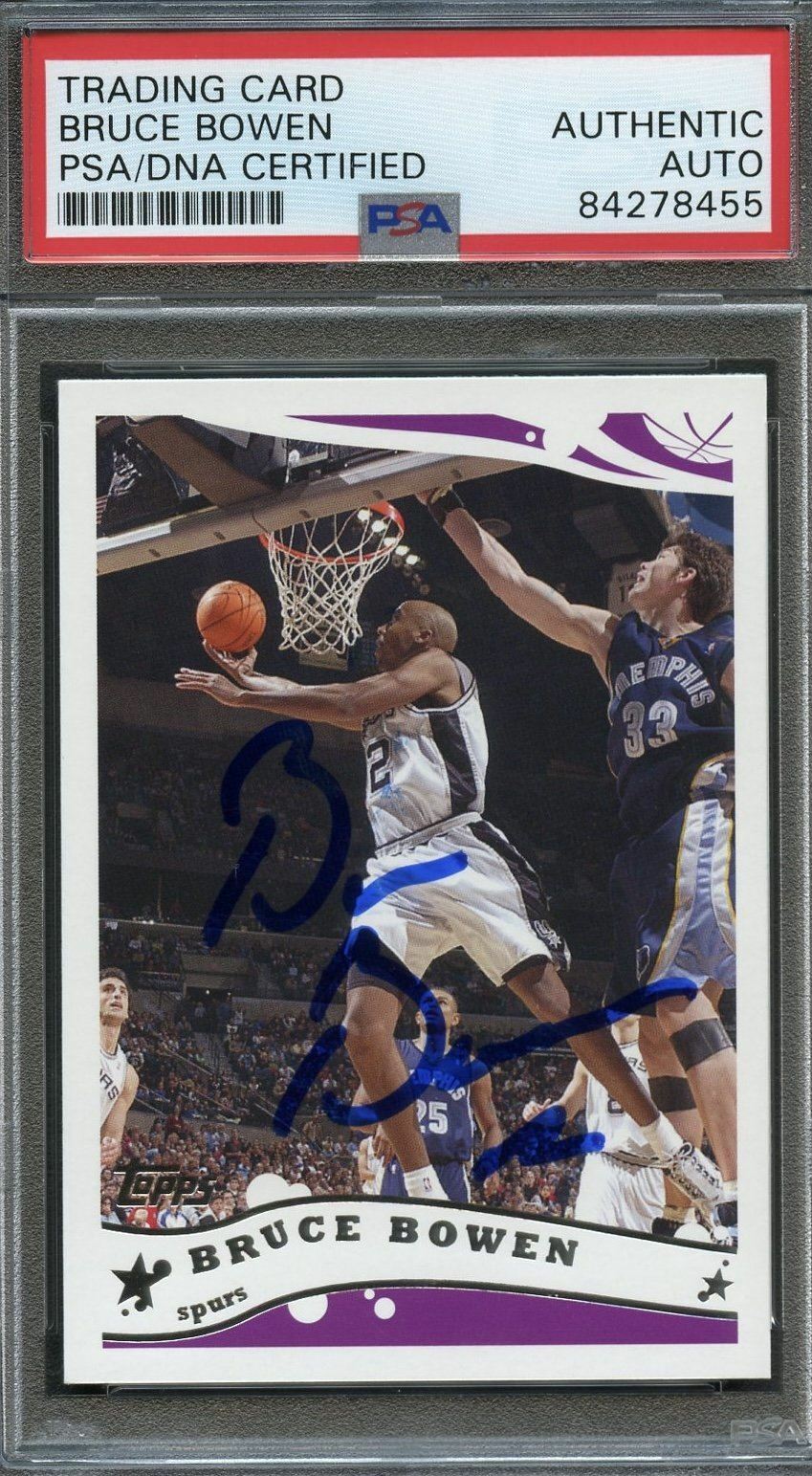 2005 Topps #206 Bruce Bowen Signed Card AUTO PSA Slabbed Spurs