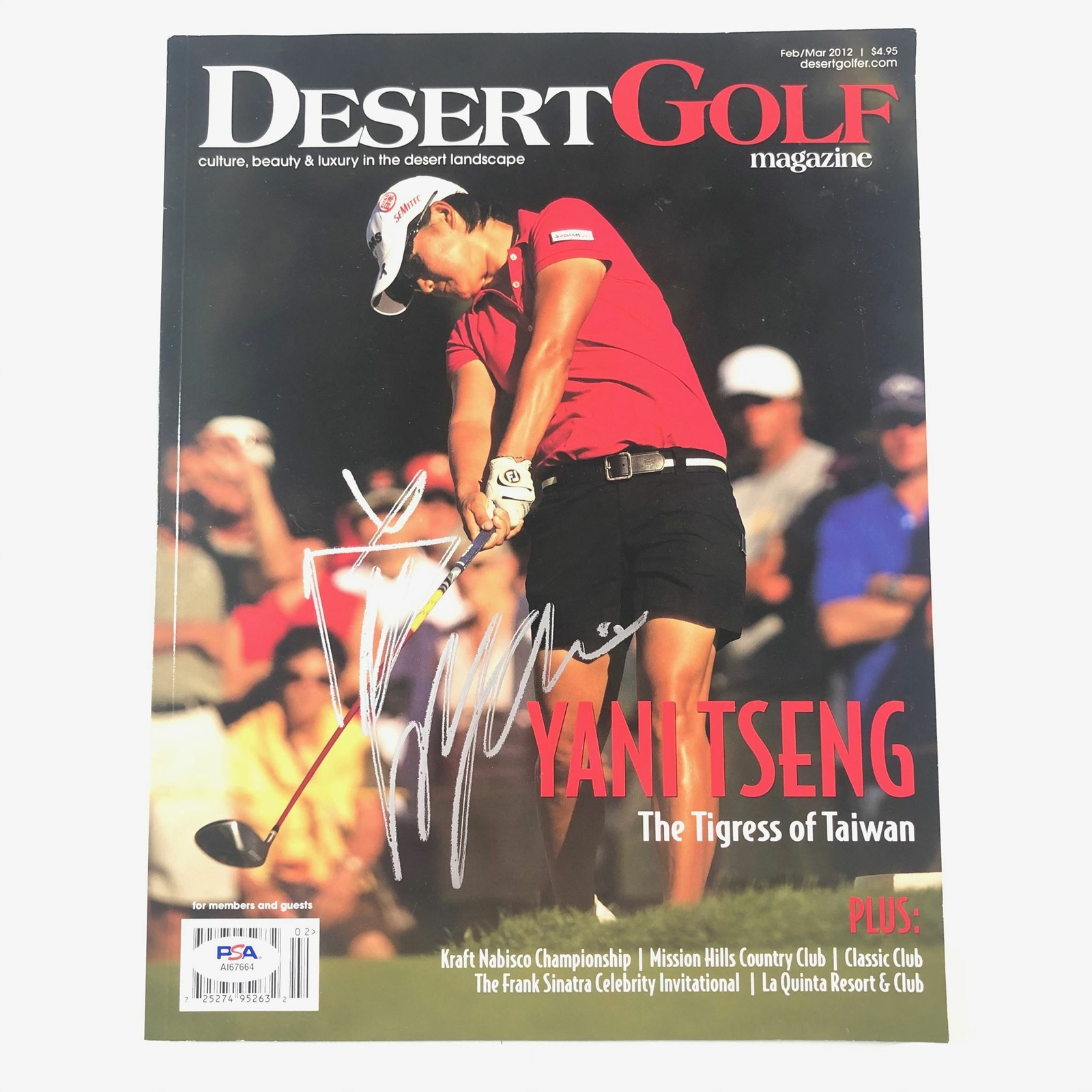 YANI TSENG SIGNED DESERT GOLF MAGAZINE PSA/DNA AUTOGRAPHED COLLECTIBLE MEMORABILIA