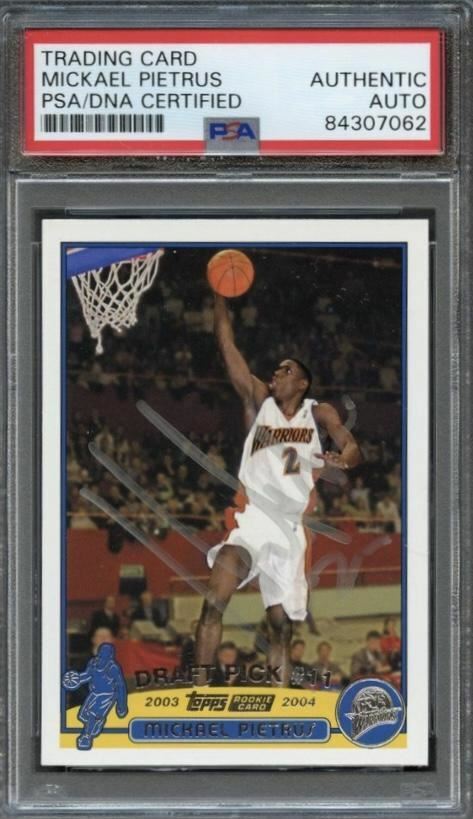 2003-04 Topps #231 Mickael Pietrus Signed Card AUTO PSA Slabbed