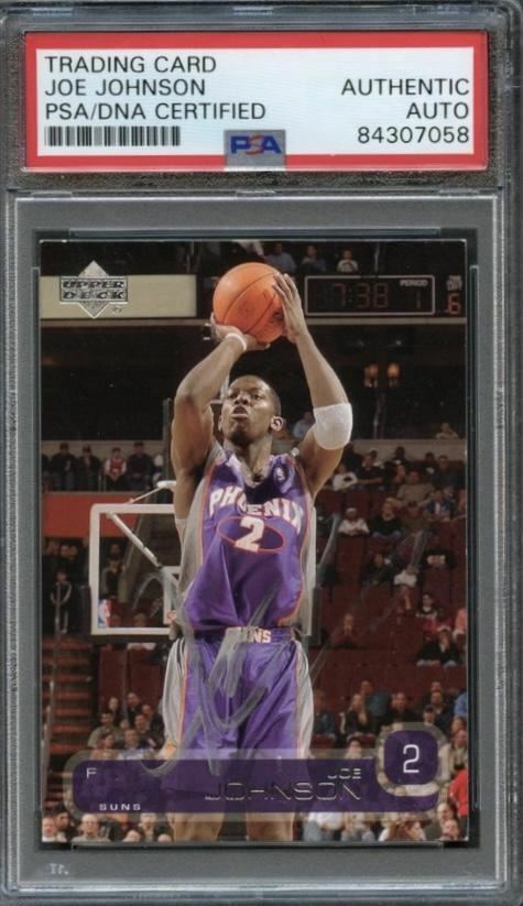 2002-03 Upper Deck #131 Joe Johnson Signed Card AUTO PSA Slabbed
