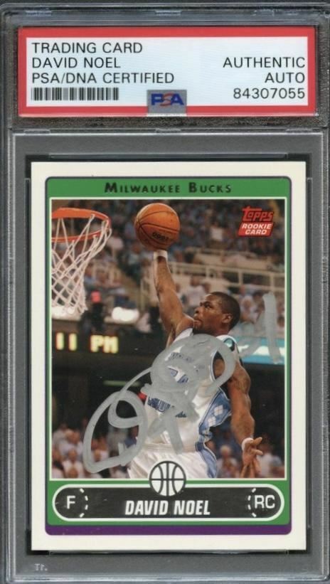 2006-07 Topps #263 David Noel Signed Card AUTO PSA/DNA Slabbed RC Rookie