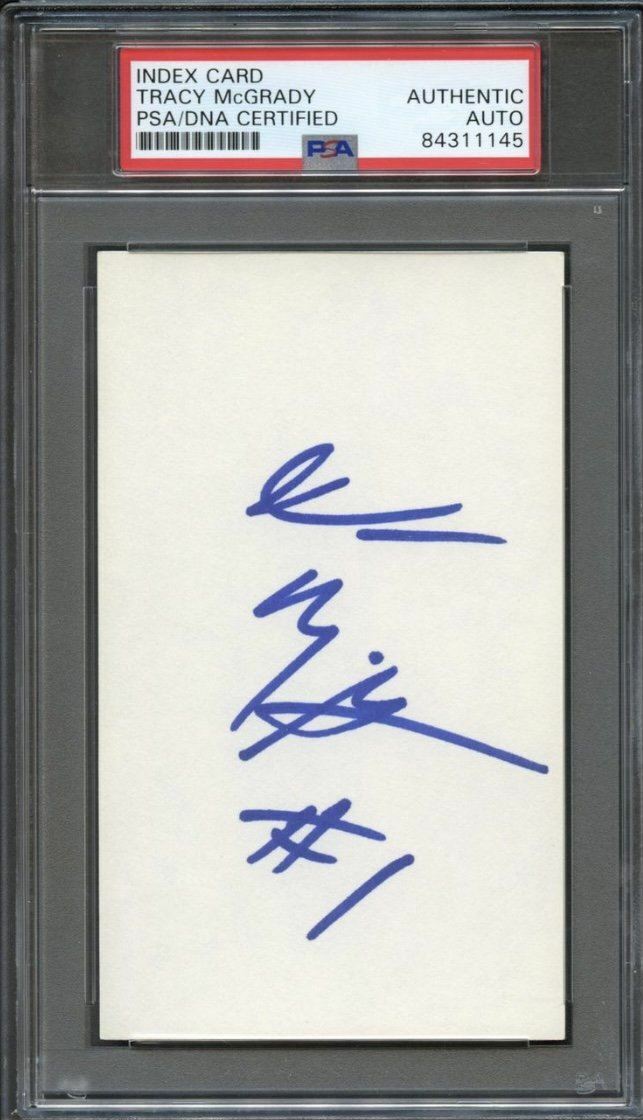 TRACY MCGRADY SIGNED CUT PSA/DNA SLABBED AUTOGRAPHED COLLECTIBLE MEMORABILIA