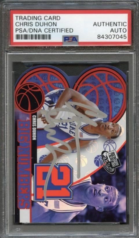 2004 Press Pass #24 Chris Duhon Signed Card AUTO PSA Slabbed