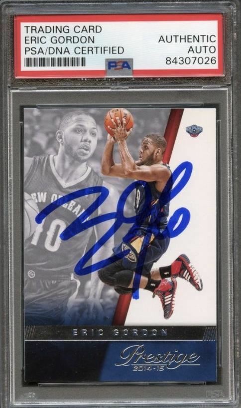 2014-15 Panini Prestige #30 Eric Gordon Signed Card AUTO PSA Slabbed