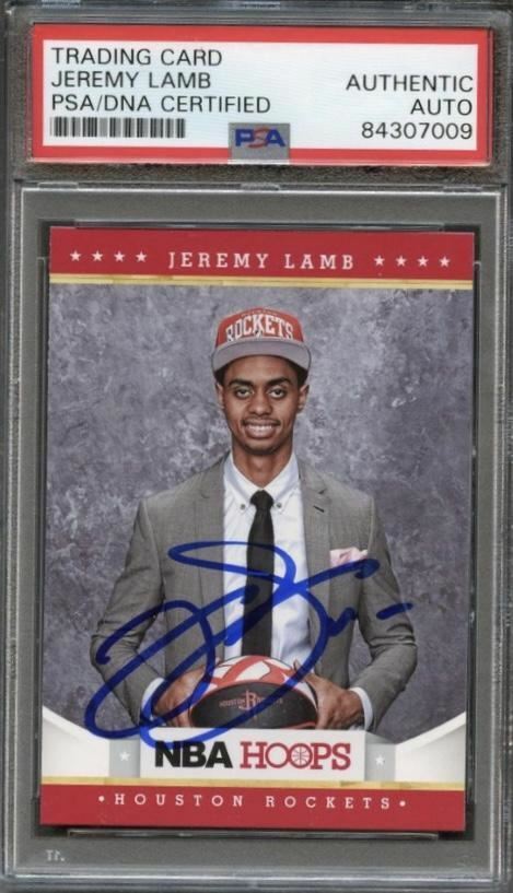 2012-13 NBA Hoops #286 Jeremy Lamb Signed Card AUTO PSA Slabbed RC Rookie