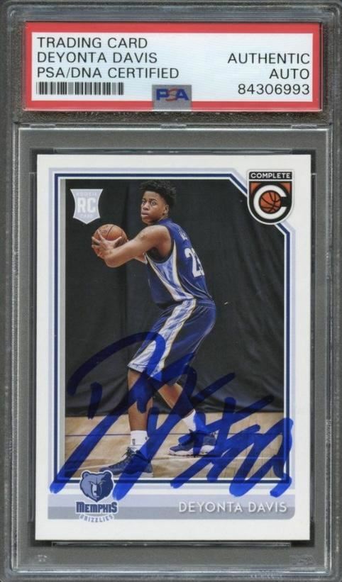2016-17 Panini Complete #85 Deyonta Davis Signed Card AUTO PSA Slabbed RC Rookie